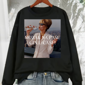 Majica "Mozak na pašu, gin u čašu"